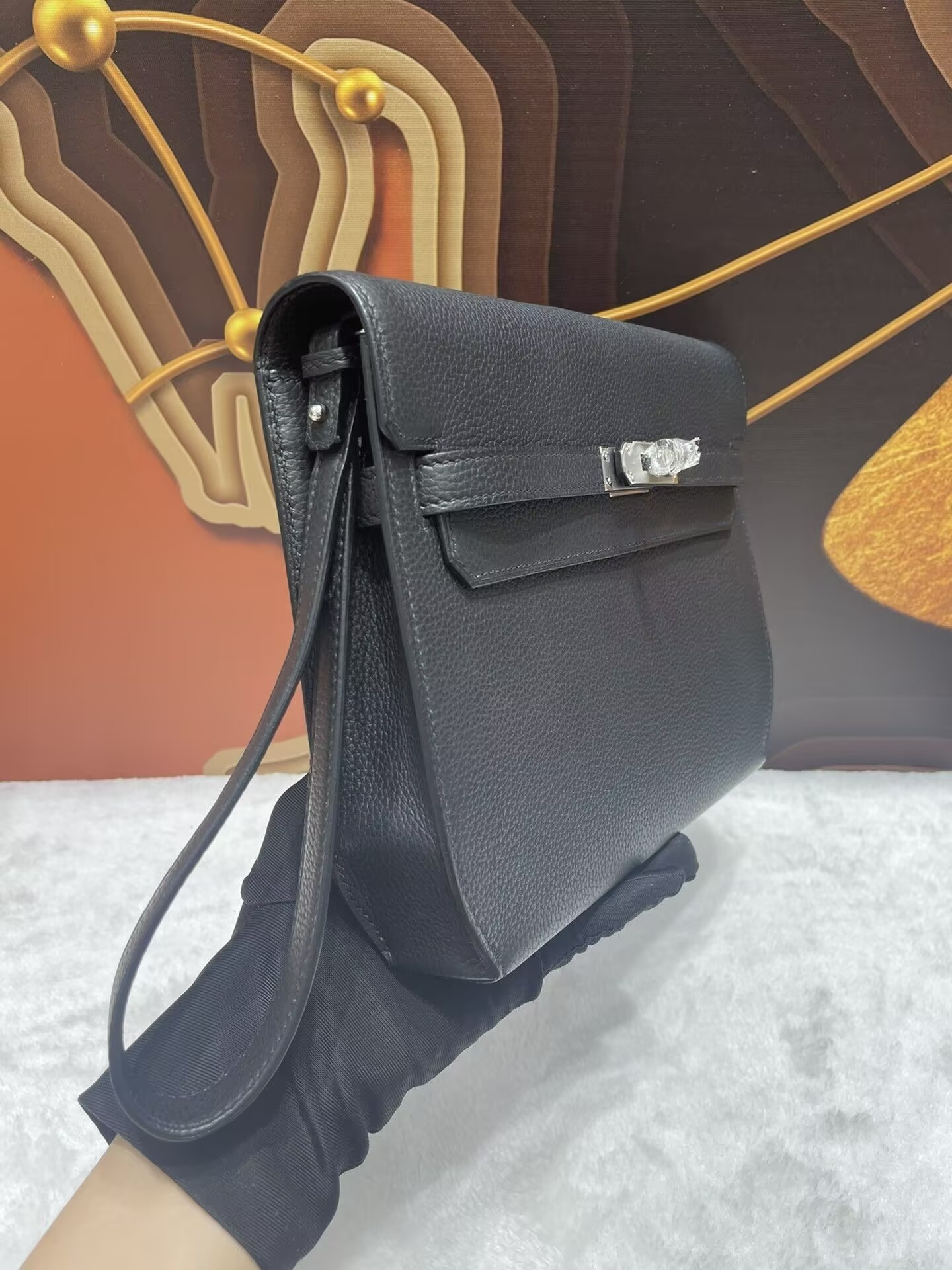 H**mes kelly depeches togo black 25cm
