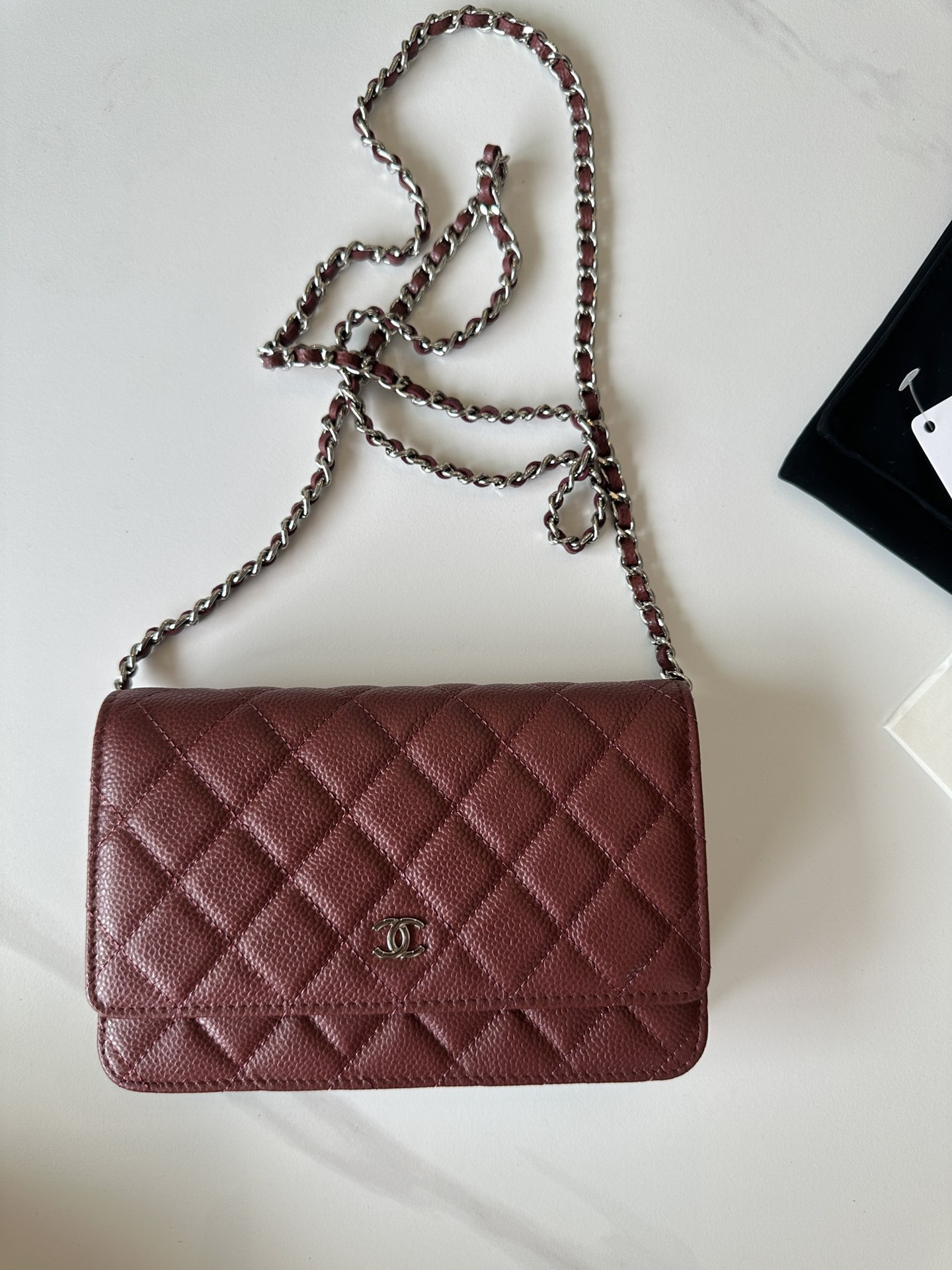 Ch*el woc classic wallet on chain 12.3x19.2x3.5cm