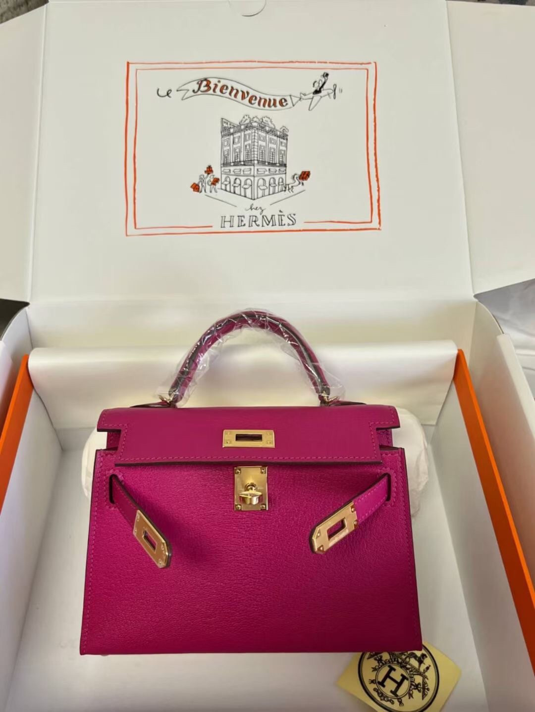 H**mes mini kelly chèvre 19 19×6×12cm