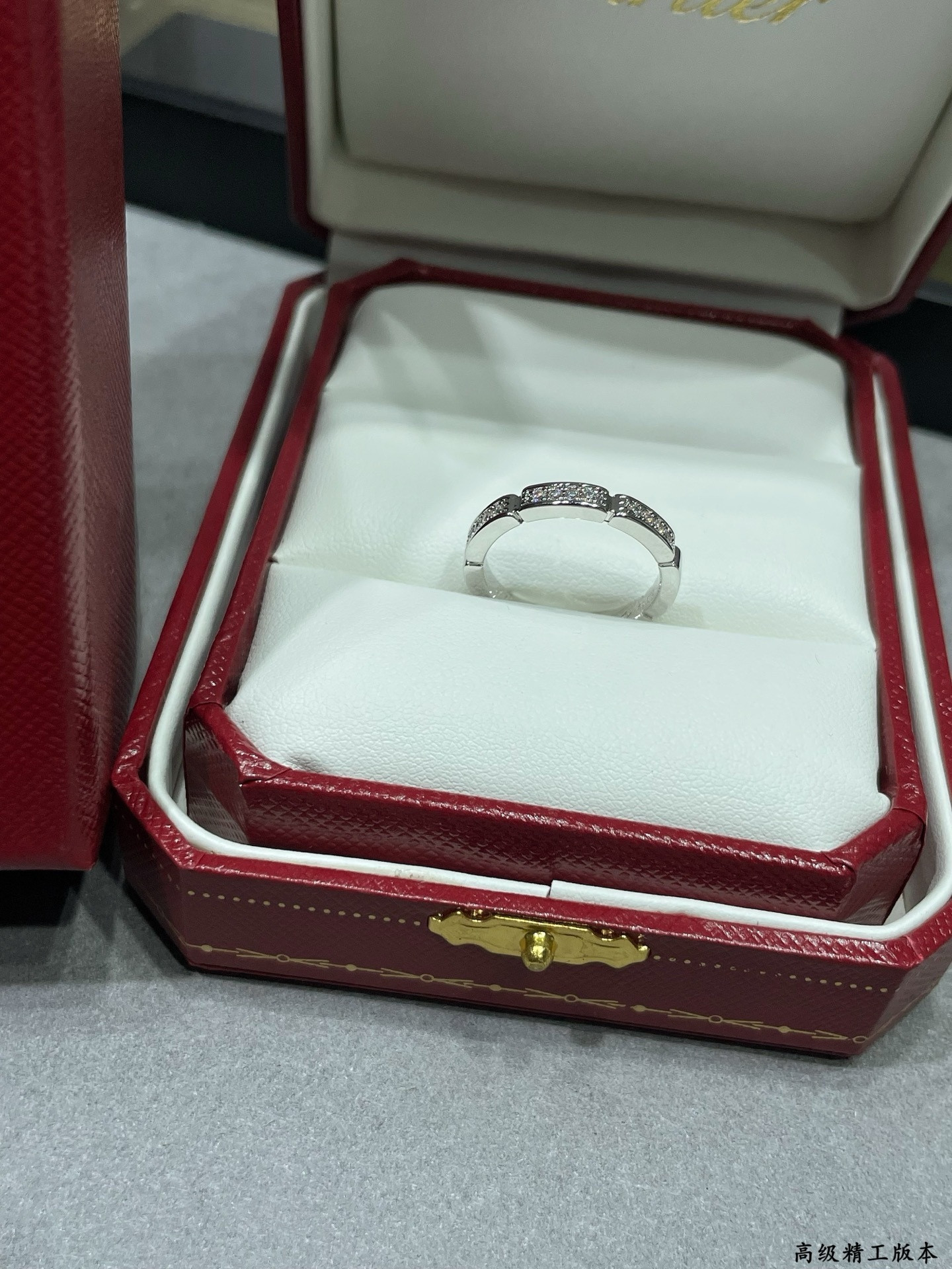 ca*t*er cheetah series seven-grid half Di*m*nd ring