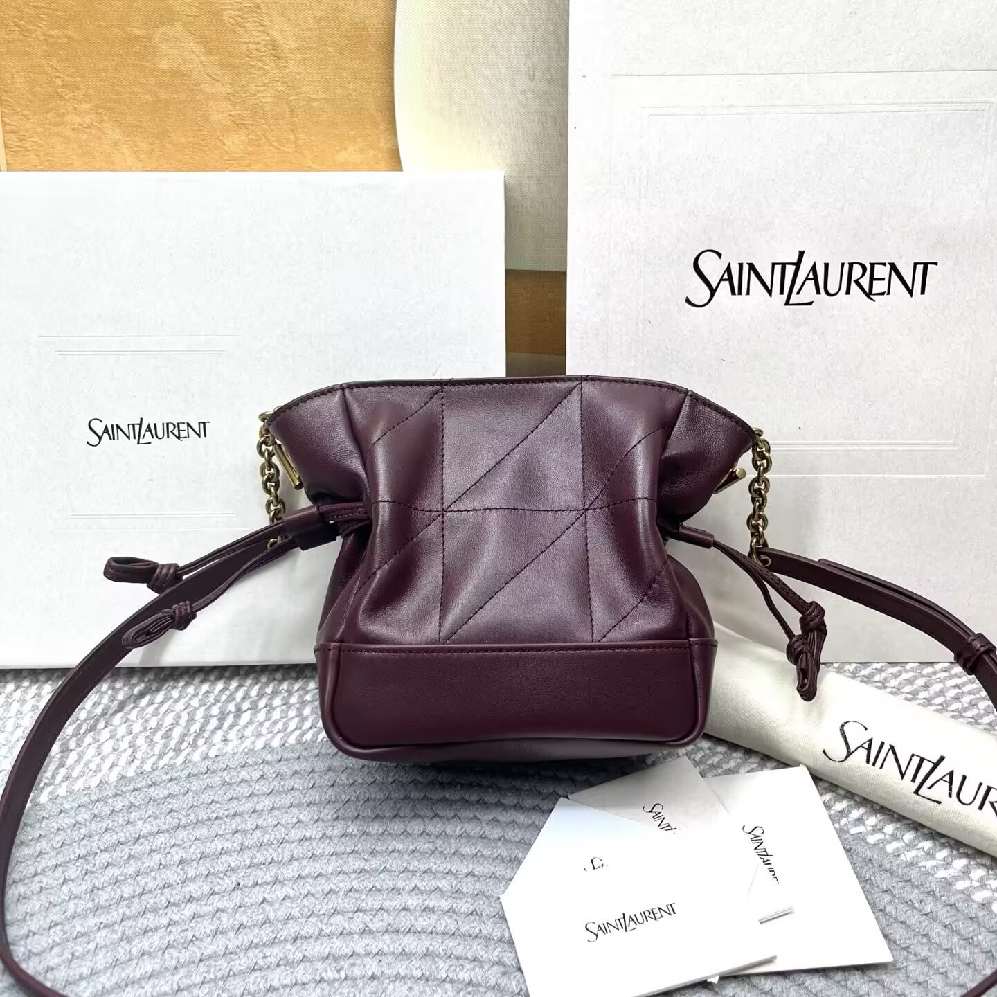 Y*L jamie mini shoulder pouch in lambskin 14.5x15.5x8cm