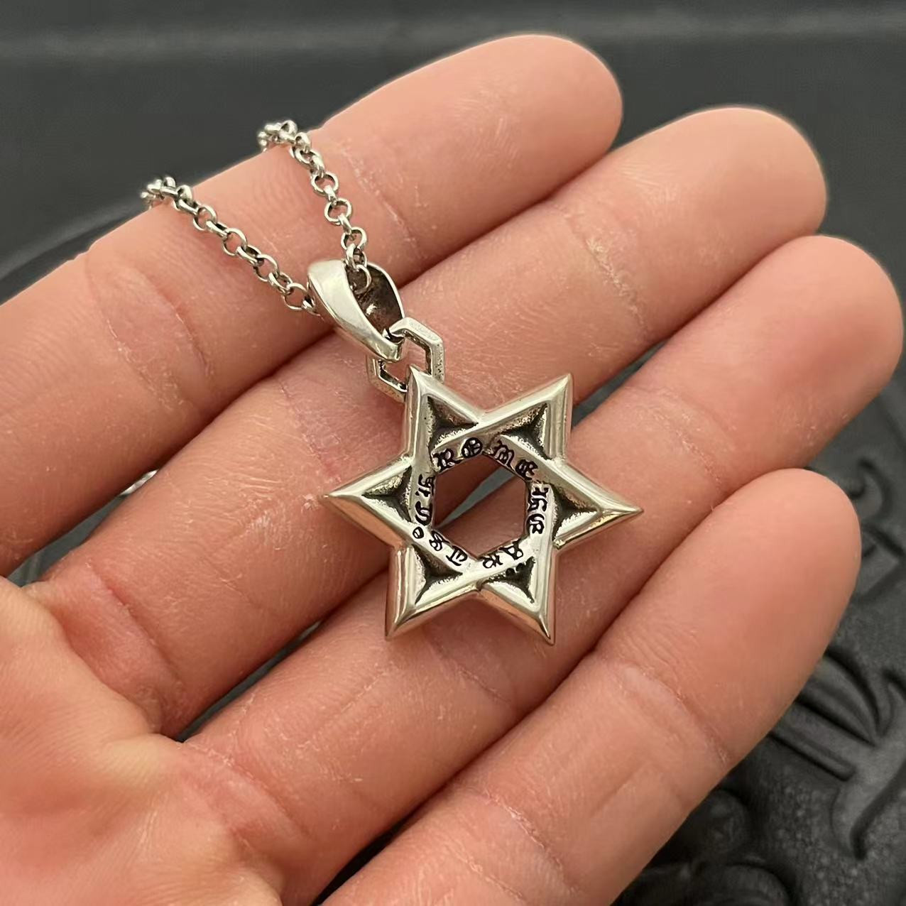Ch**me He**ts hexagram necklace