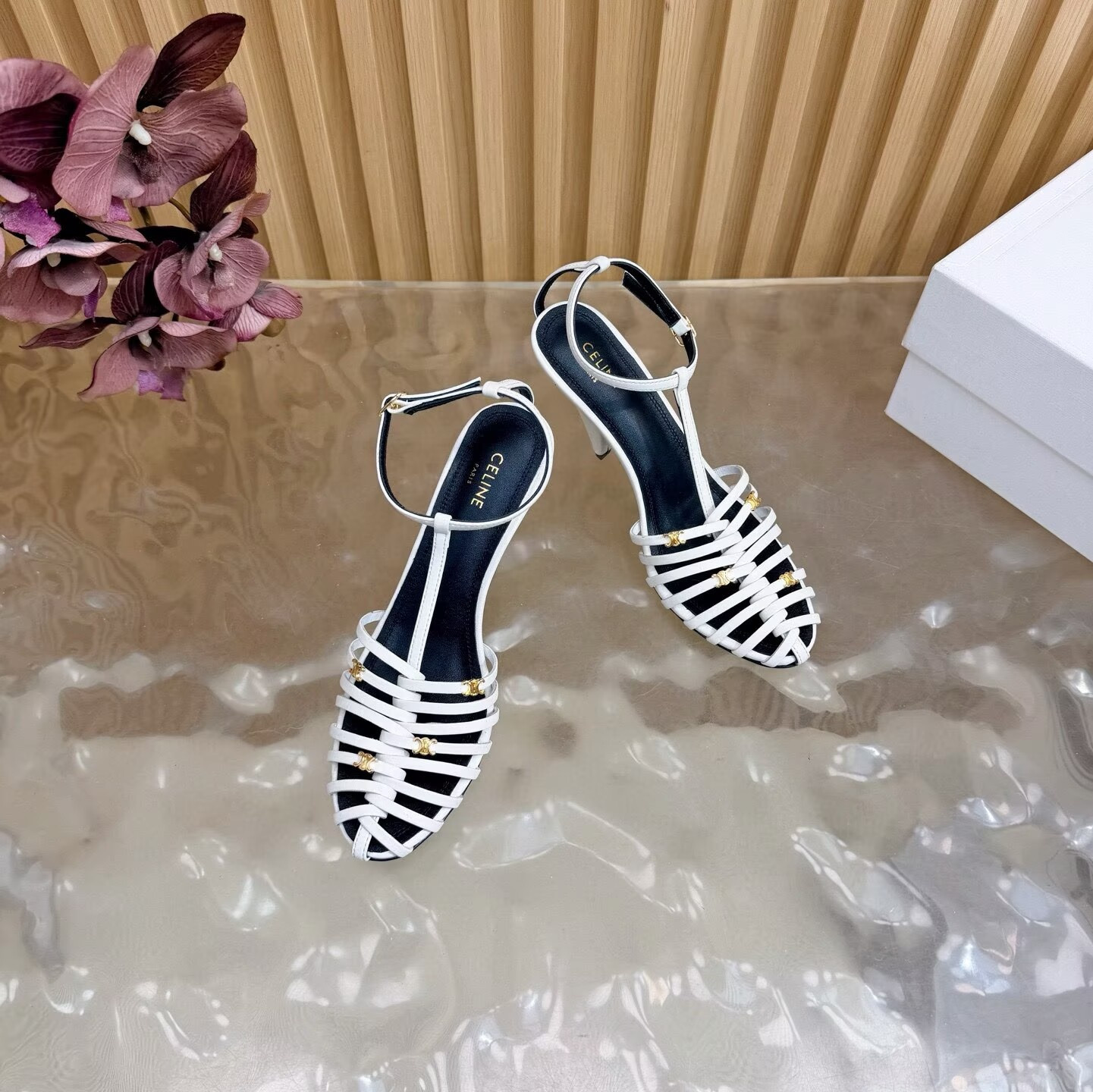ua Ce**e cage heeled sandal 8.5cm heel