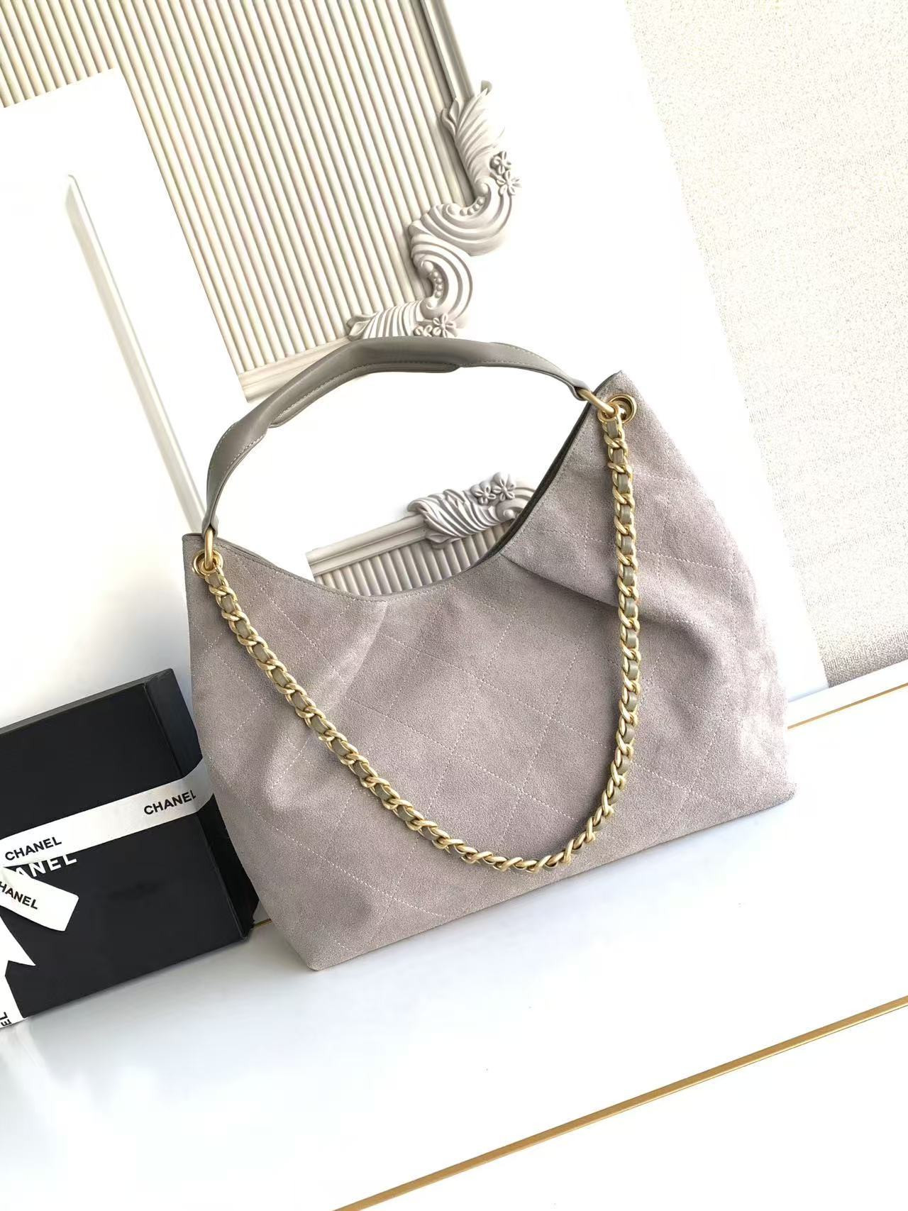 Ch*el hobo bag as5978 29x35x13cm
