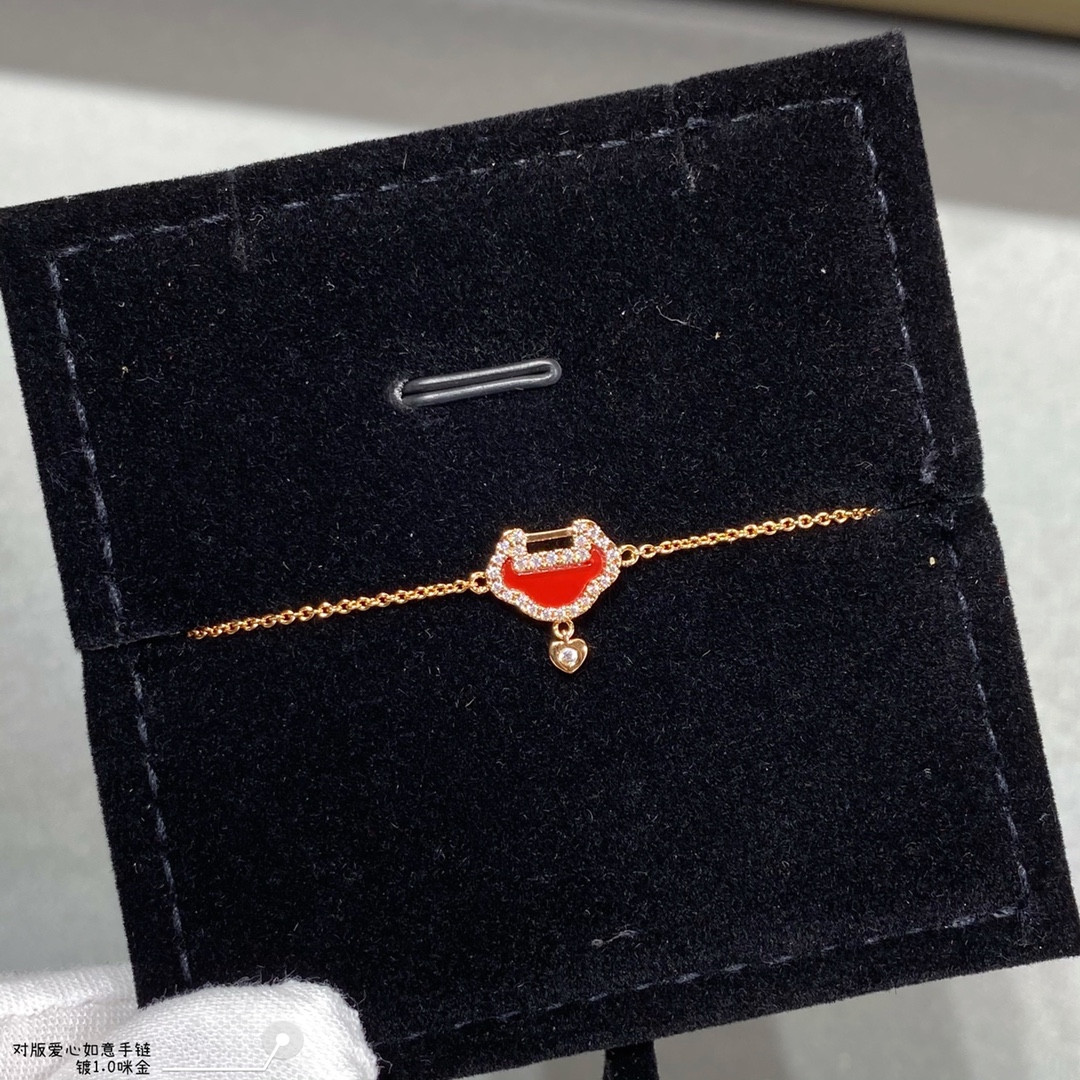 Qee1in mini heart-shaped ruyi bracelet