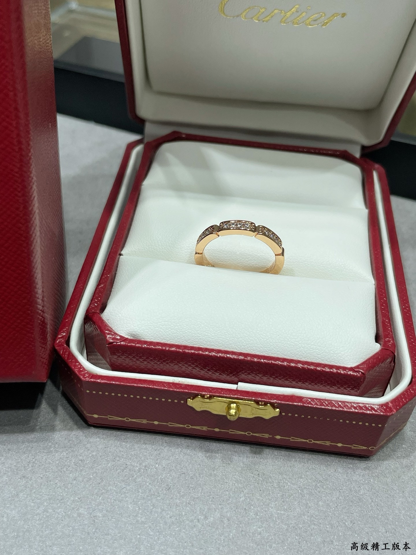 ca*t*er cheetah series seven-grid half Di*m*nd ring