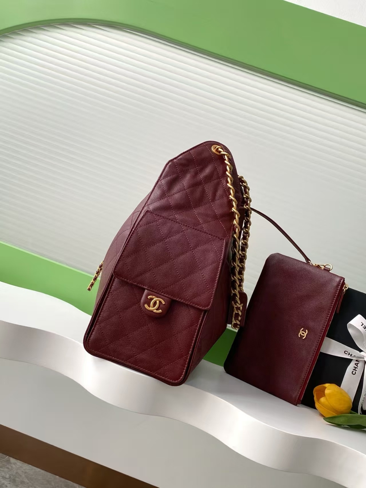 Ch*el 25c bucket bag 40x30x15cm
