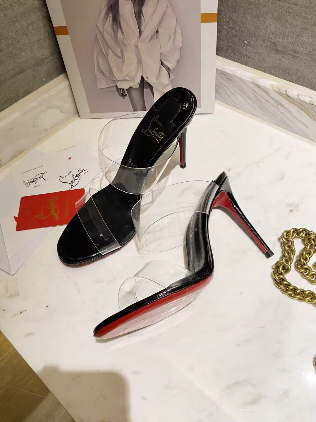 Ch**an louboutin just nothing mules 85mm 100mm