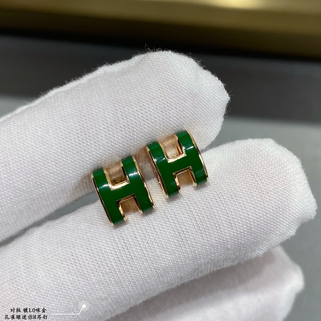 H**mes mini h linglong earrings