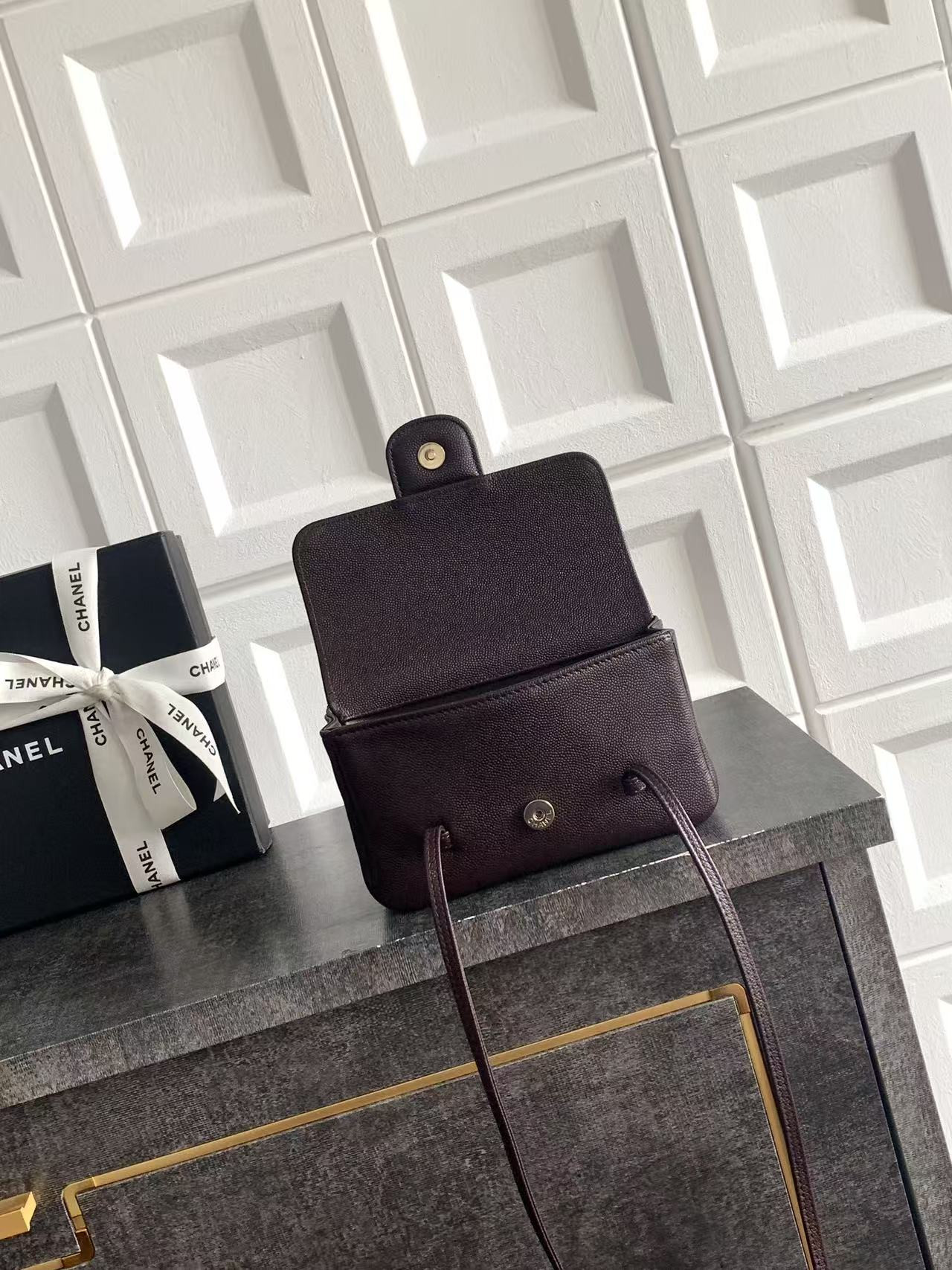 Ch*el flap bag 11.5x17x5cm