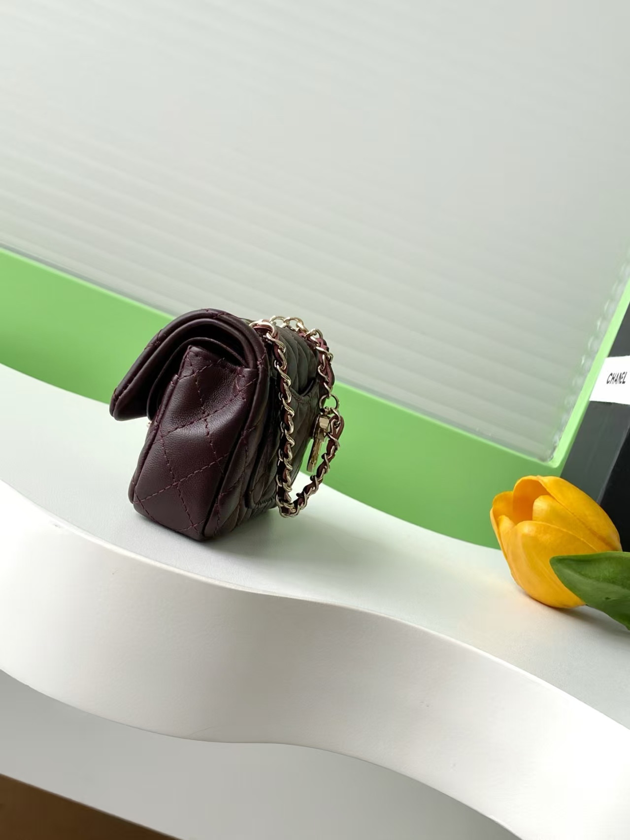 Ch*el classic mini bag with hook 8x12.5x5cm