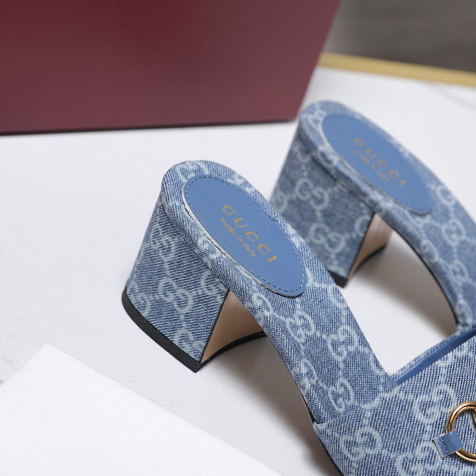 ua G*u*i slide sandal with horsebit 5.5cm heel