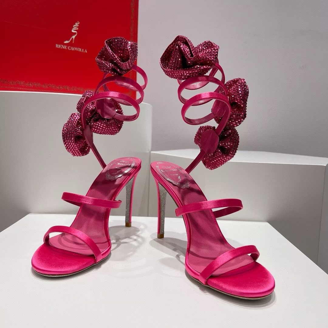 ua renÉ Ca0v1LLa flower wrap sandal 95mm