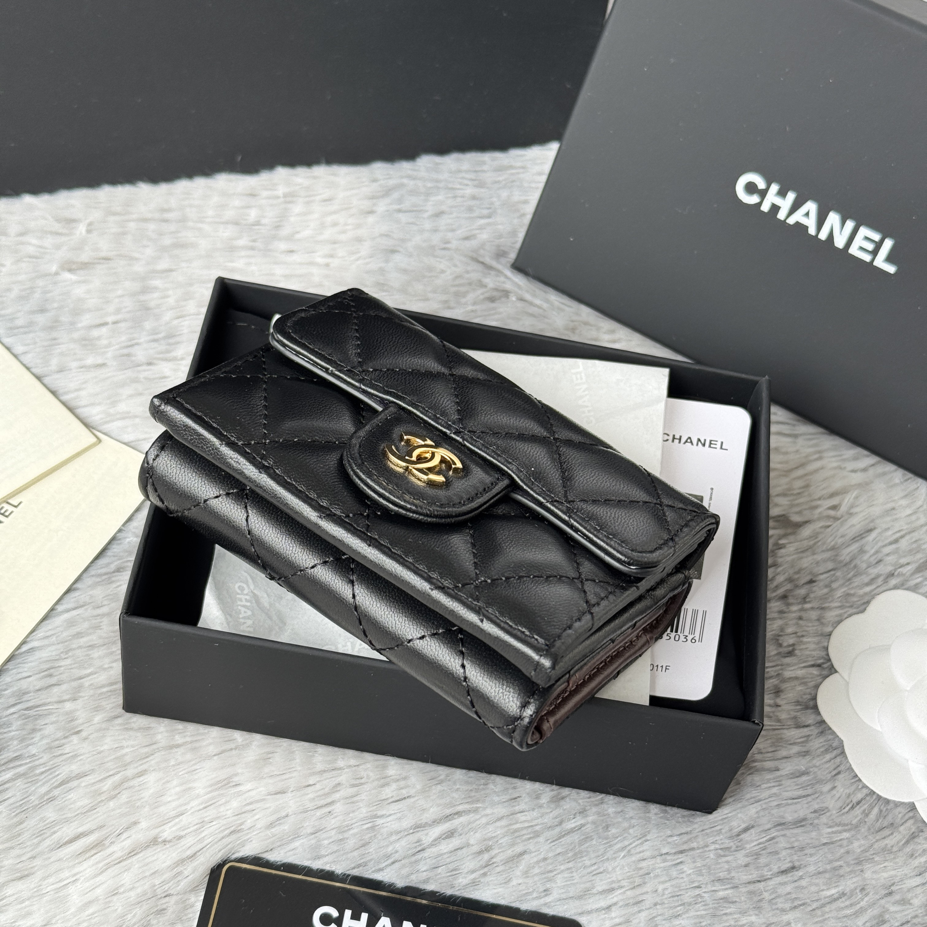 Ch*el card holder 10.5x7.5x3cm