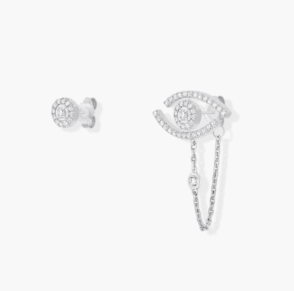 Mes1kaa "eye of the soul" full di*m*nd stud earrings