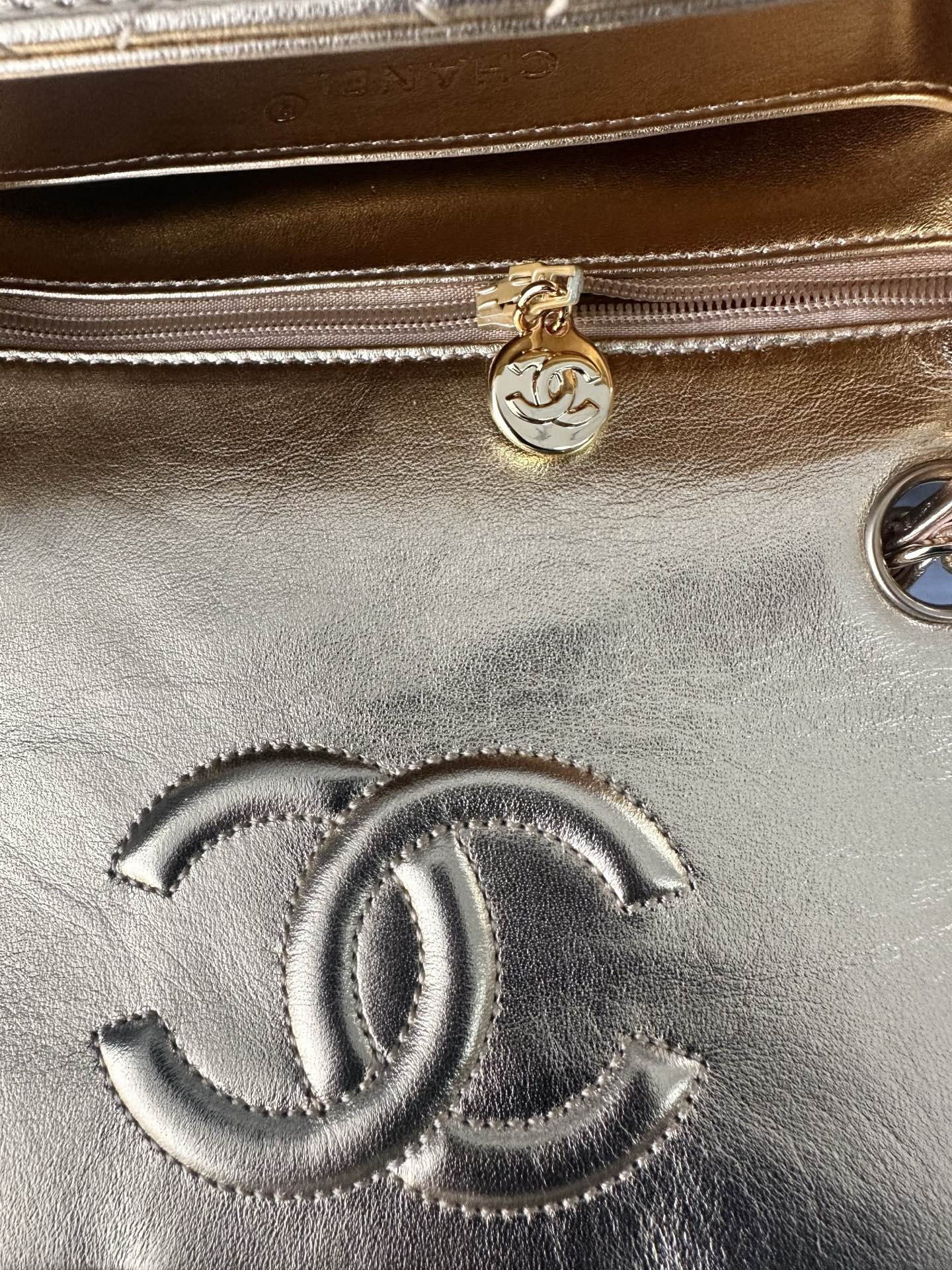 Ch*el mini square flap bag as3349 17.5cm