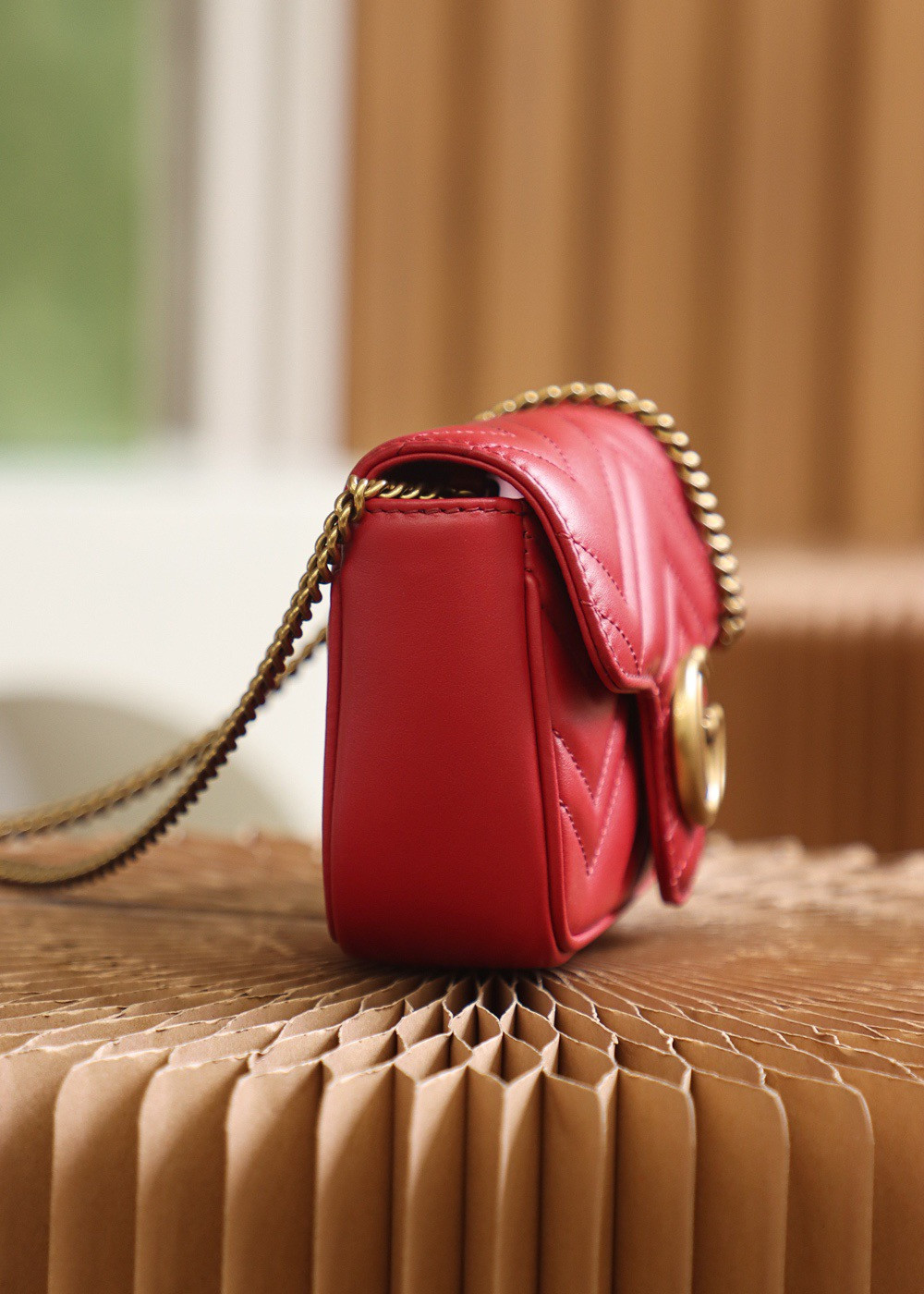 gg marmont matelasse leather S*per mini bag 16.5x10.2x5.1cm