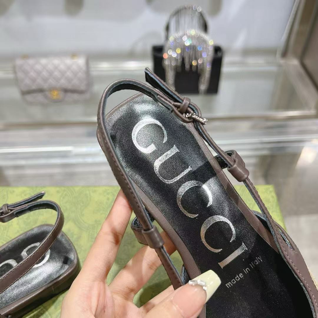 ua G*u*i demi slingback flat