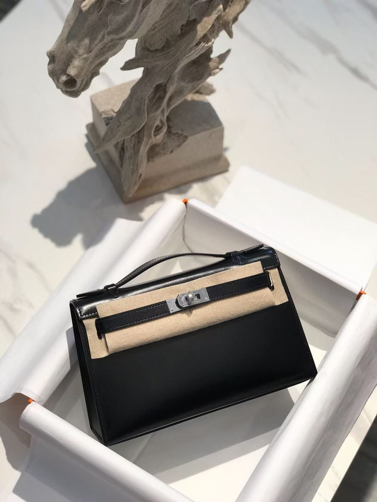 H**mes kelly 22 mini box leather 22x7x13cm