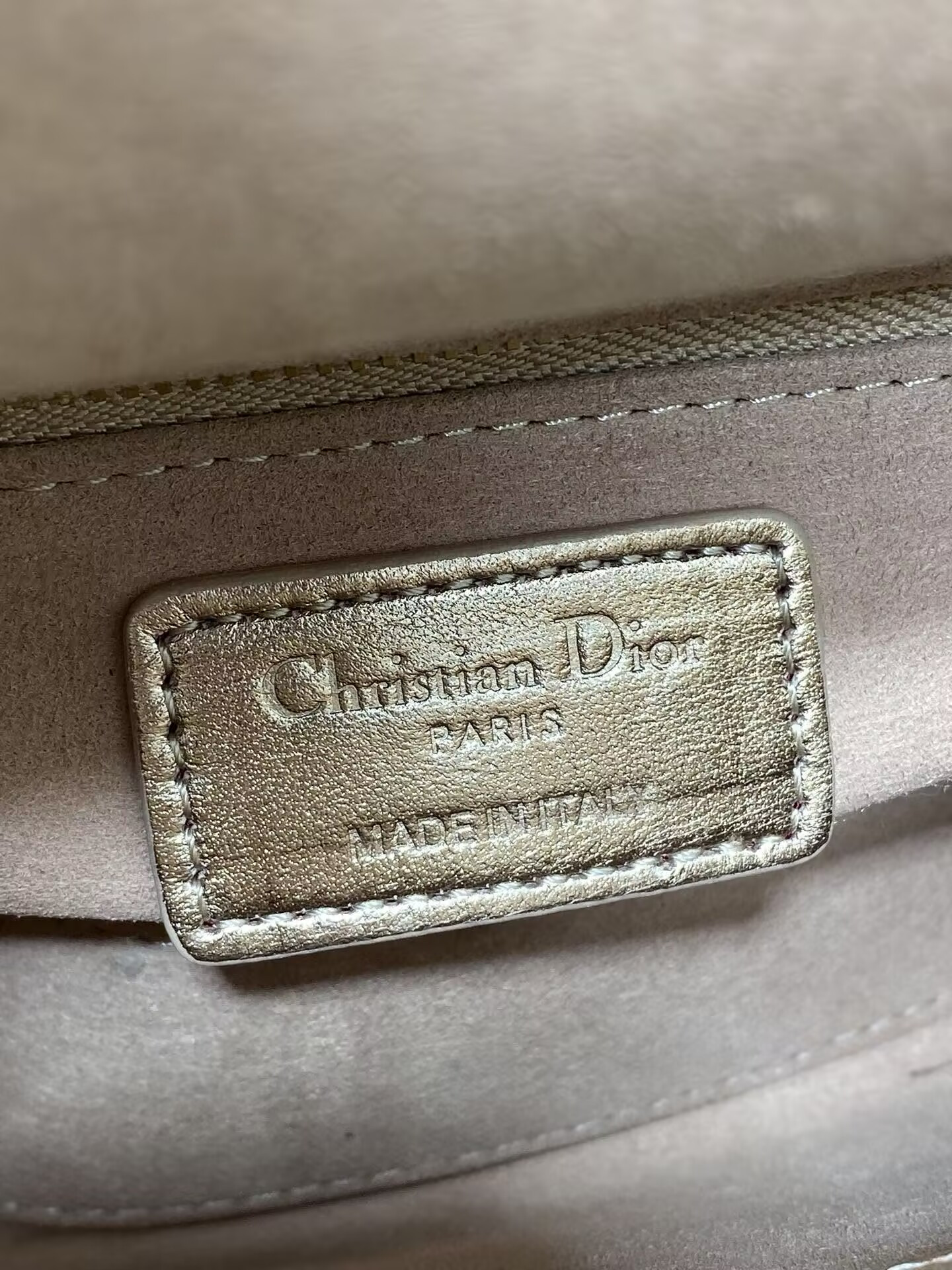 mini lady D*or bag cannage calfskin 17 x 15 x 7 cm