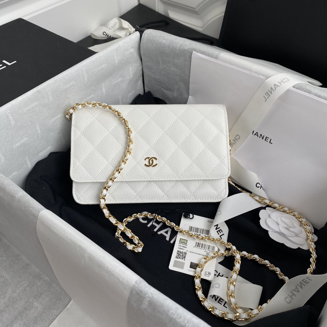 Ch*el woc classic wallet on chain 12.3x19.2x3.5cm