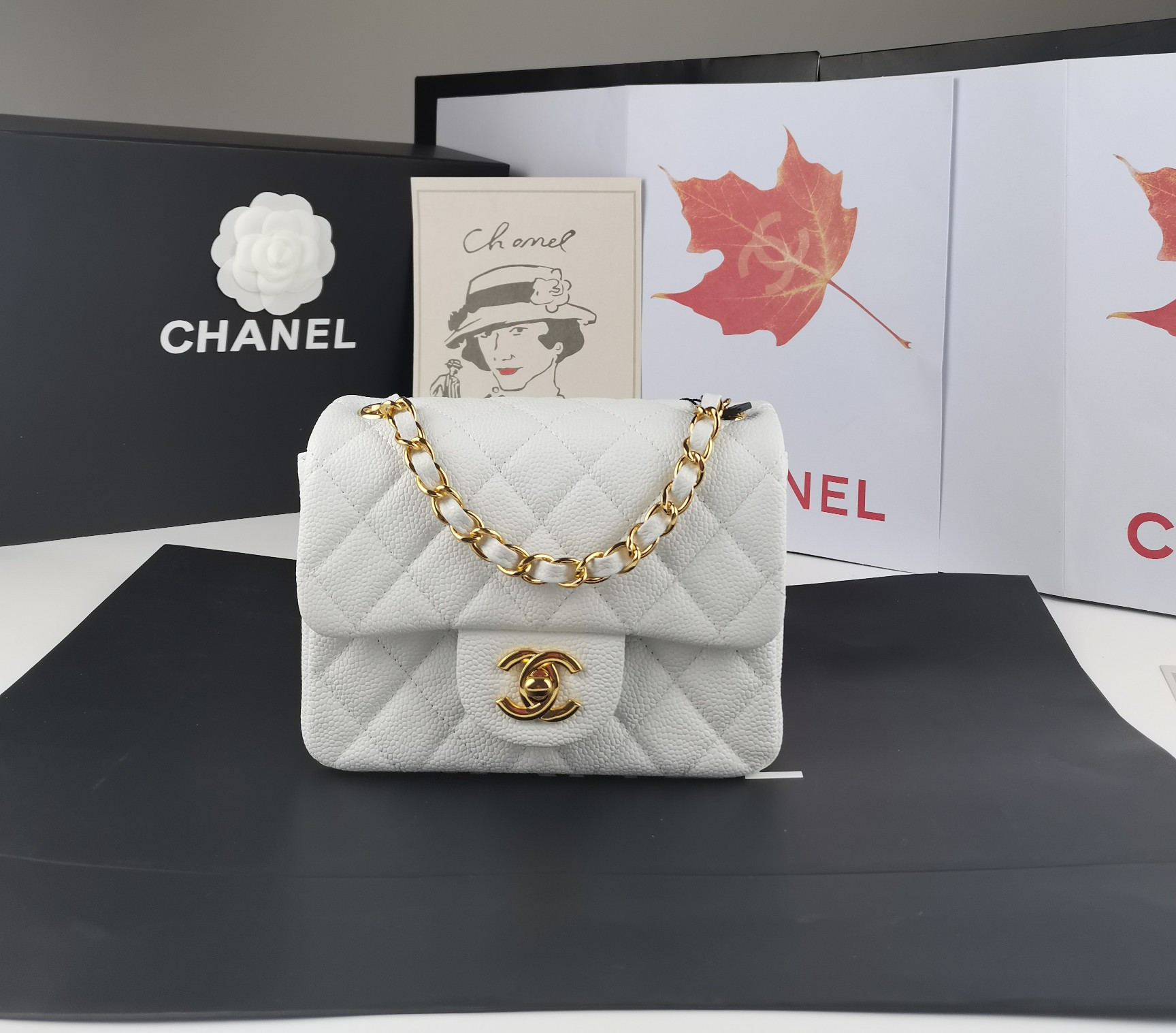Ch*el mini flap bag 17.5cm