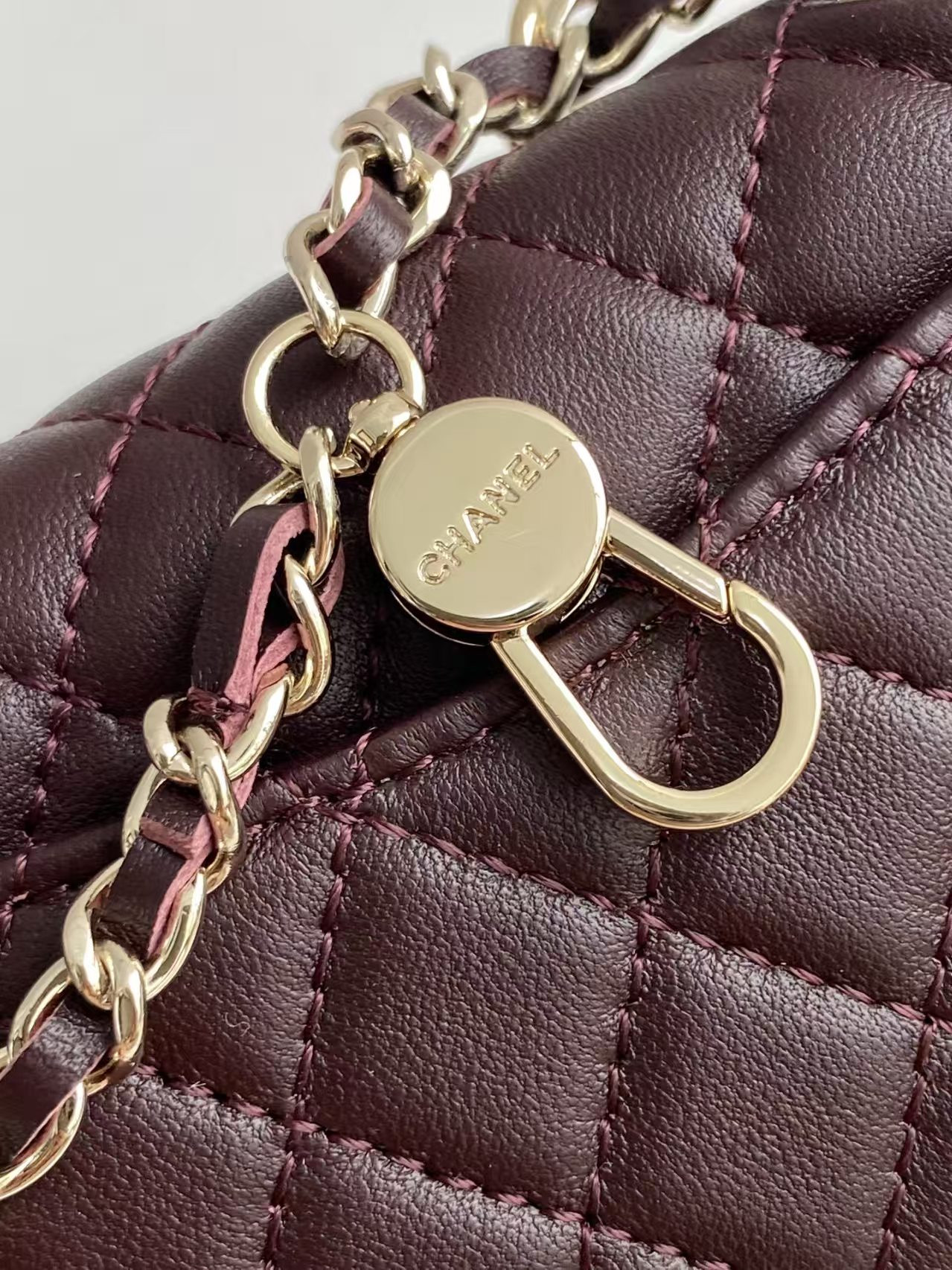 Ch*el classic mini bag with hook 8x12.5x5cm