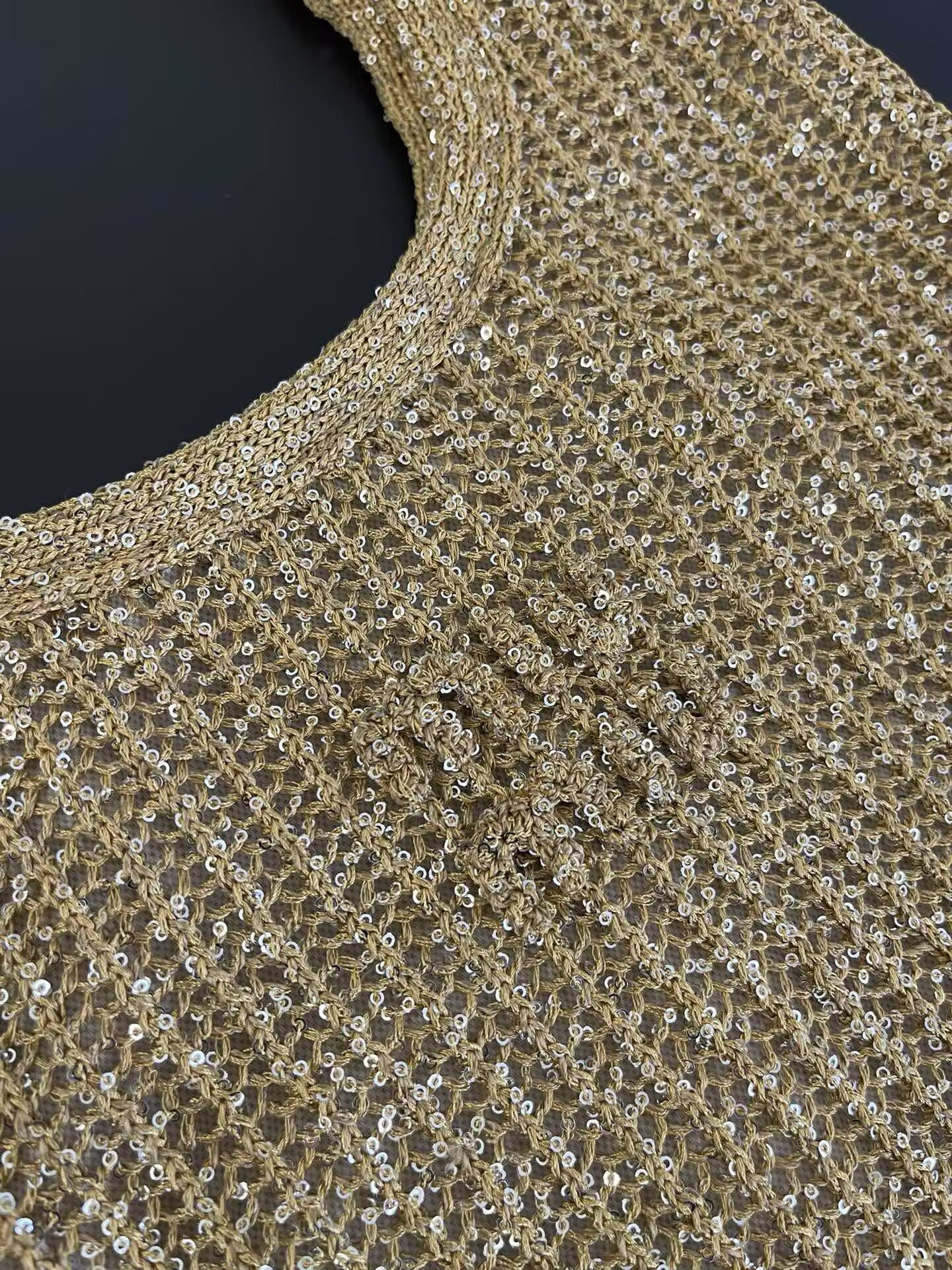 M1v M1v ivy sequin mesh bag 40x35cm