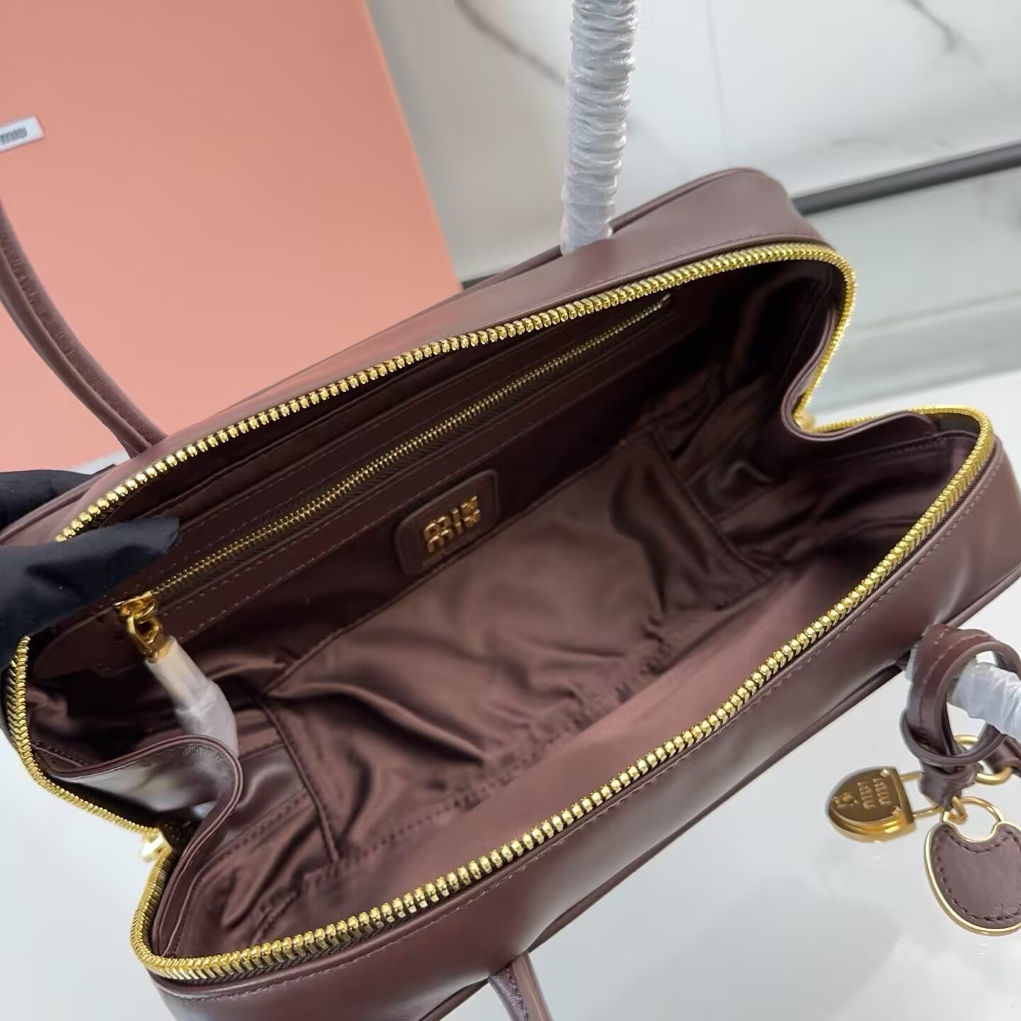 M1v M1v beau leather bag 11.5x28x8cm
