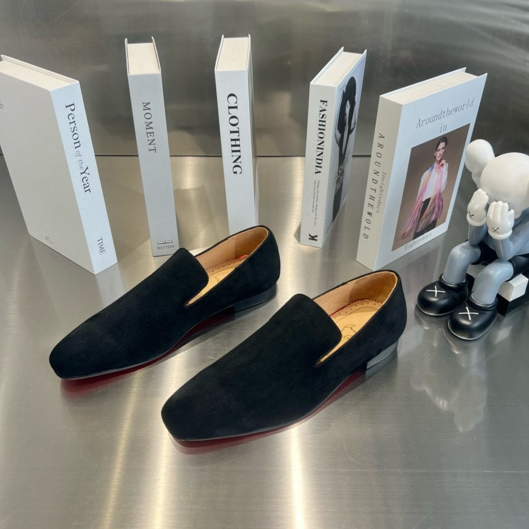 ua Ch**an louboutin mens dandelion suede loafers