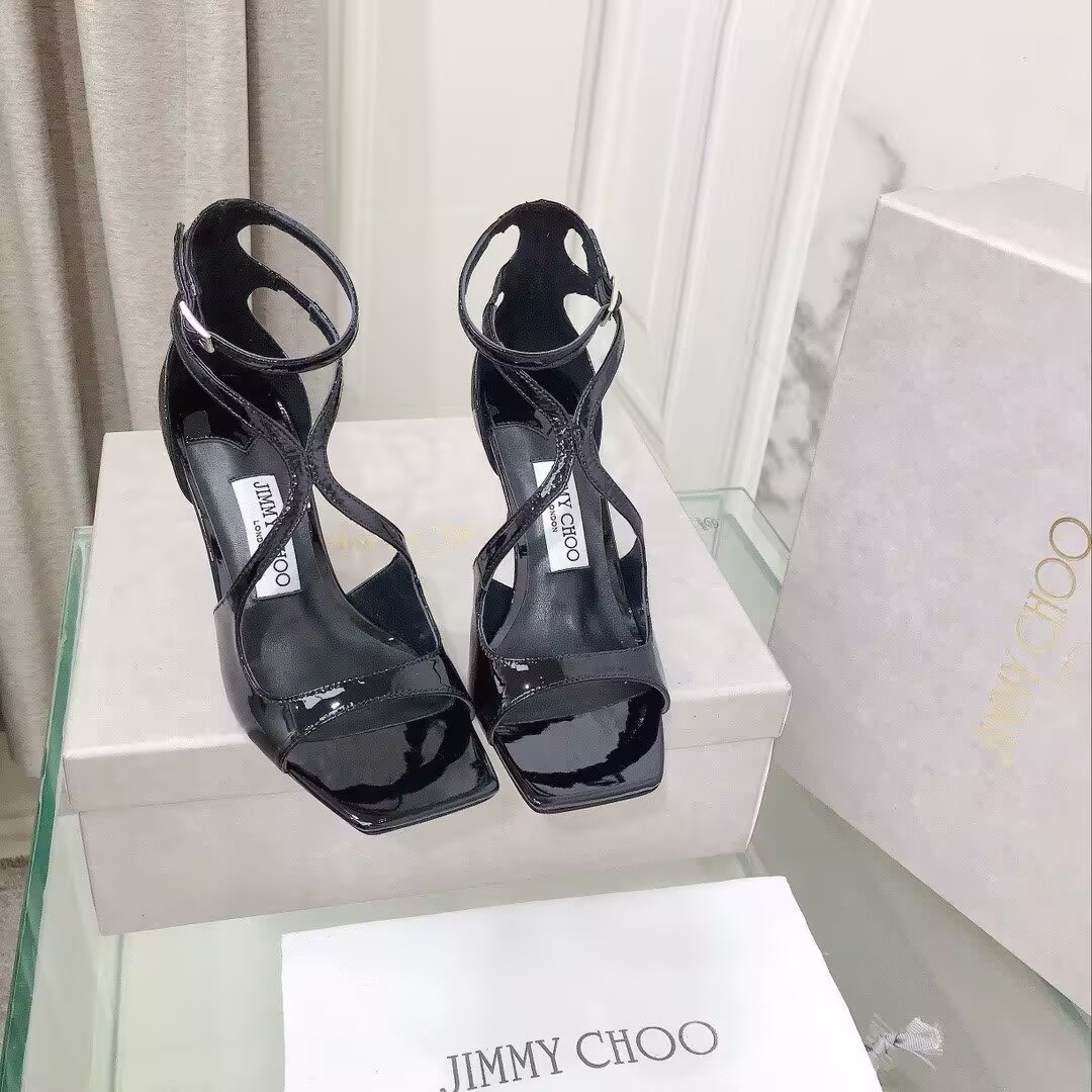 ua Ji*y Ch* azia patent leather high-heeled sandals 8.5cm heel