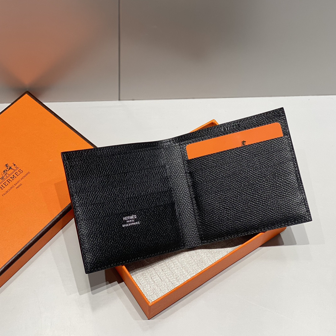 H**mes poker compact wallet