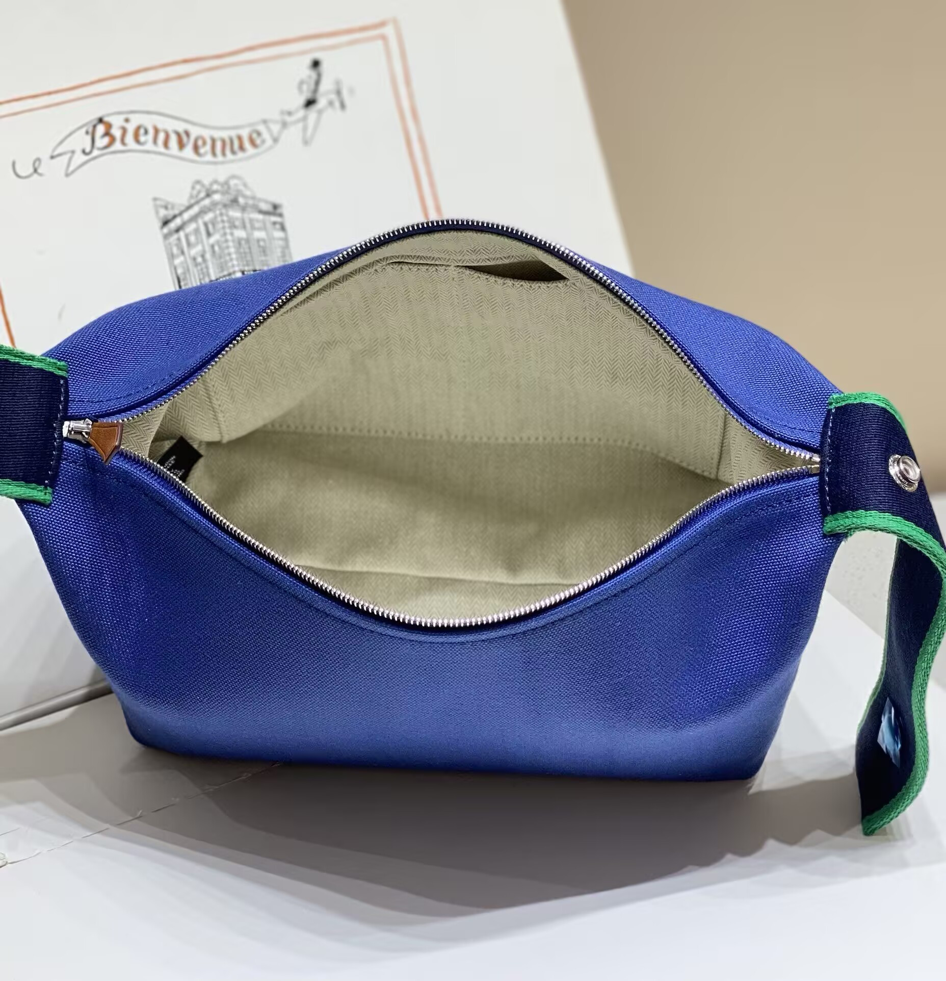 H**mes canvas bride-a-brac case toiletry pouch