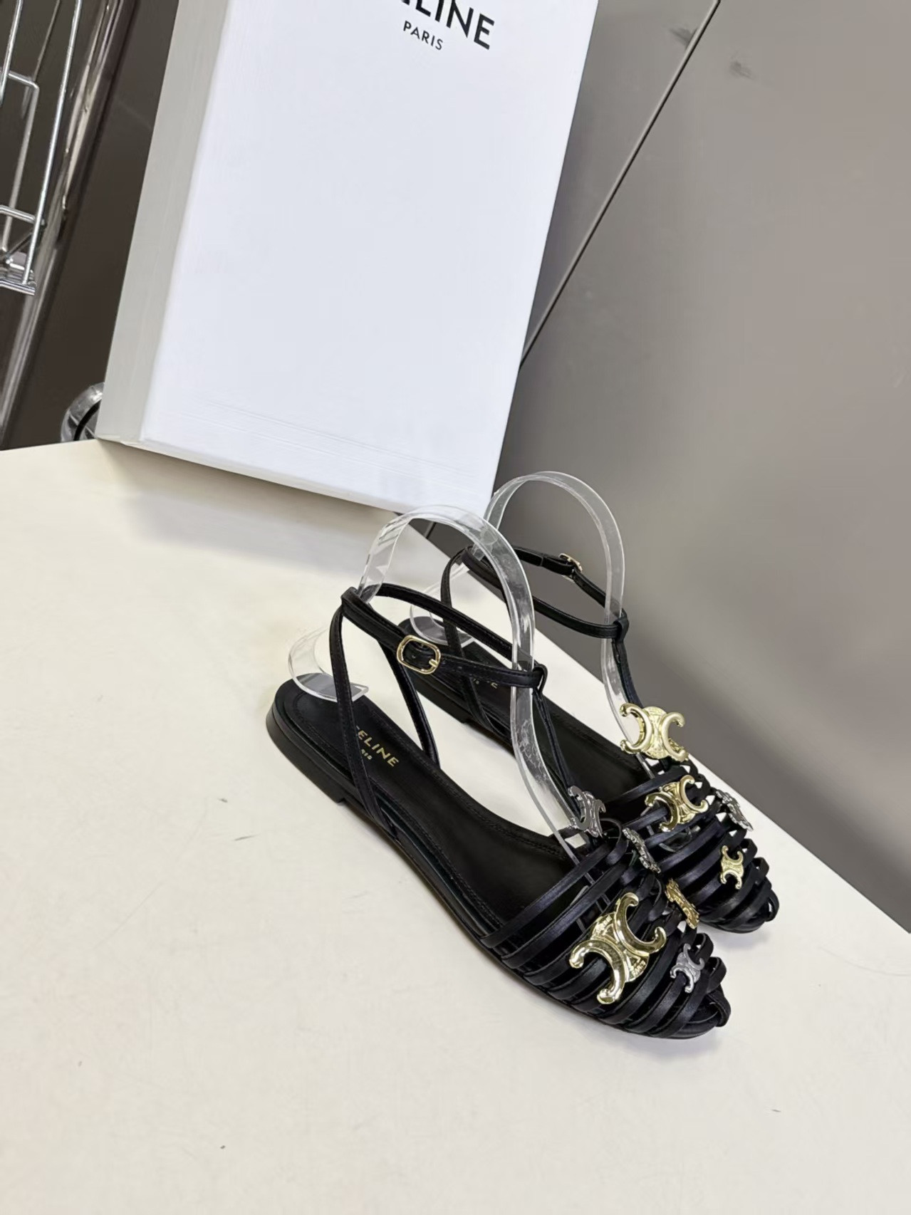 ua Ce**e cage flat sandal