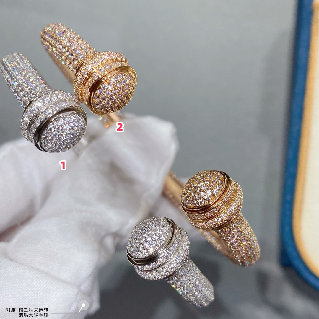 P1aget fully di*m*nd-encrusted large ball bracelet