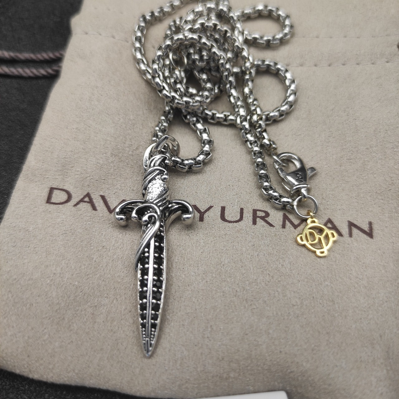 dau1d Yvrm*n sword necklace(chain length 50+5cm delay chain chain thickness 3mm)