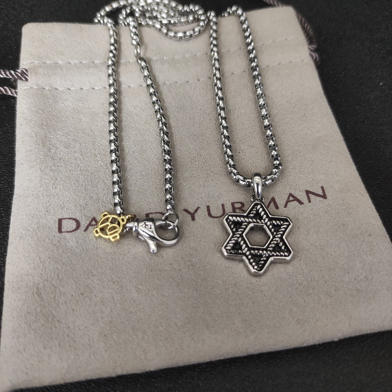 dau1d Yvrm*n star of dau1d necklace(chain length 50+5cm delay chain chain thickness 3mm)