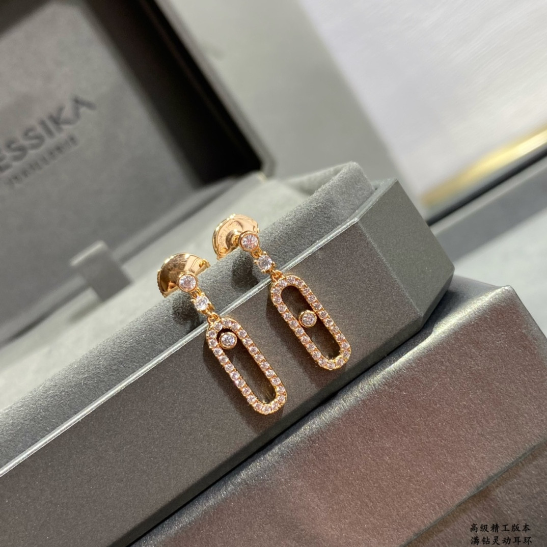 Mes1kaa full di*m*nd moving earrings