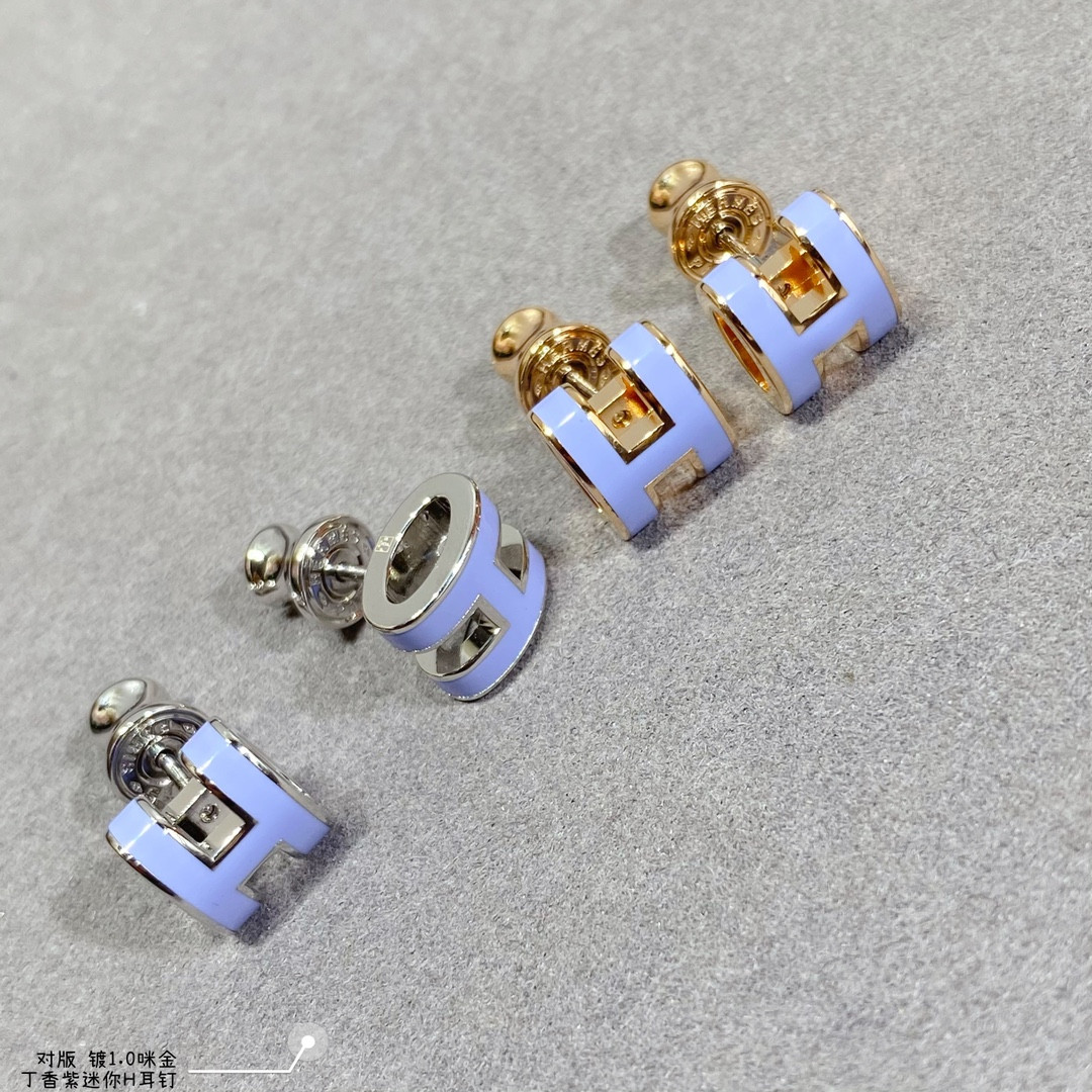 H**mes mini h linglong earrings