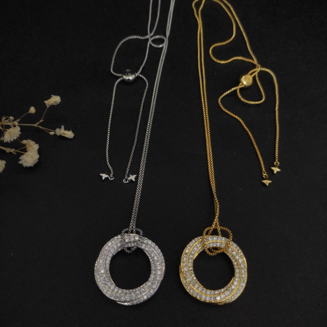 dau1d Yvrm*n 30mm round with full di*m*nds necklace(chain length 90cm chain thickness 1.5mm)