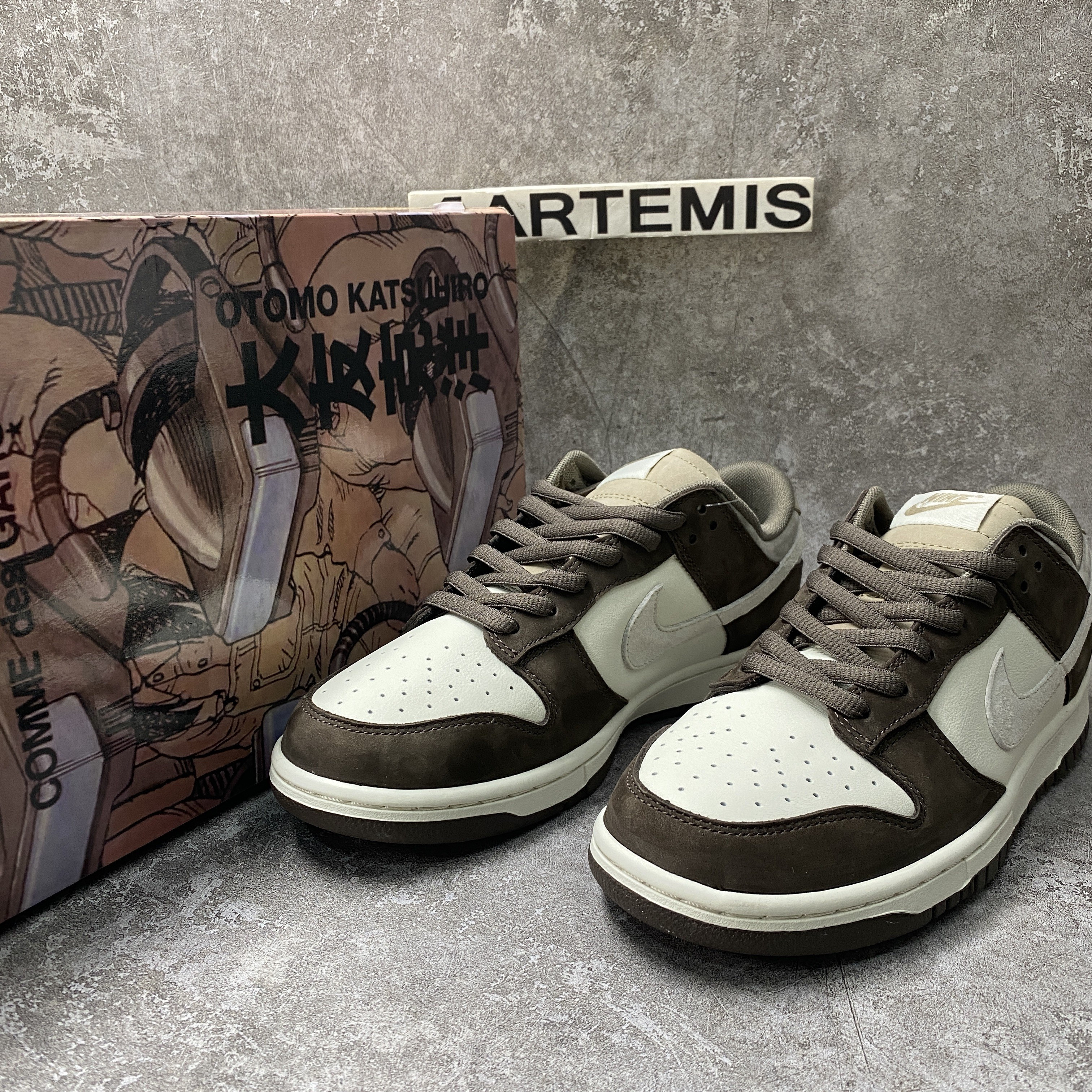 nike dunk low katushiro T0mo white grey