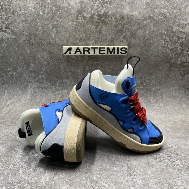 Lanu1n leather curb blue gum