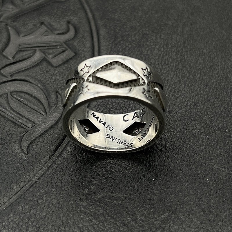 ch**me he**ts Di*m*nd-shaped star ring