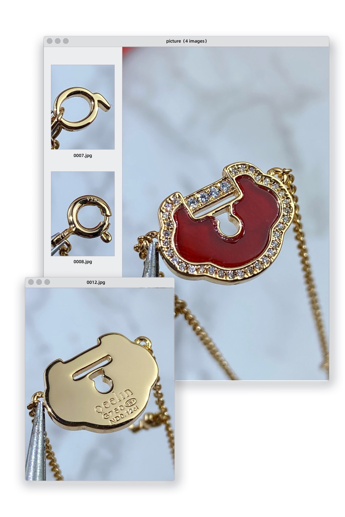 Qee1in large ruyi lock bracelet
