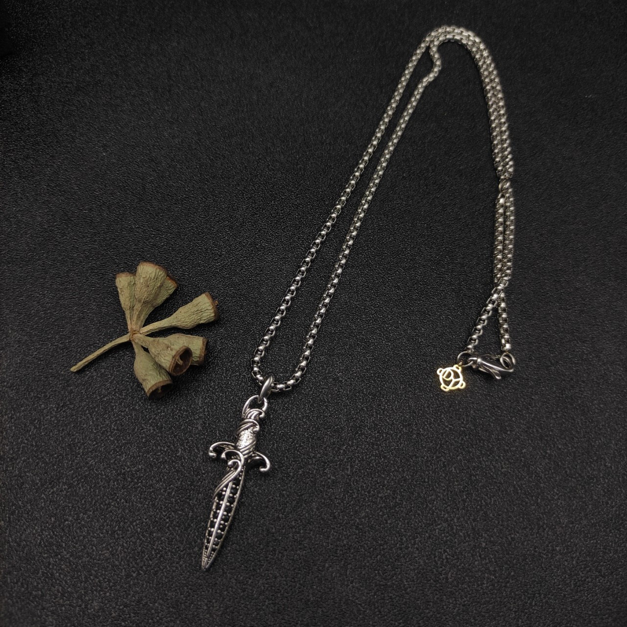 dau1d Yvrm*n sword necklace(chain length 50+5cm delay chain chain thickness 3mm)
