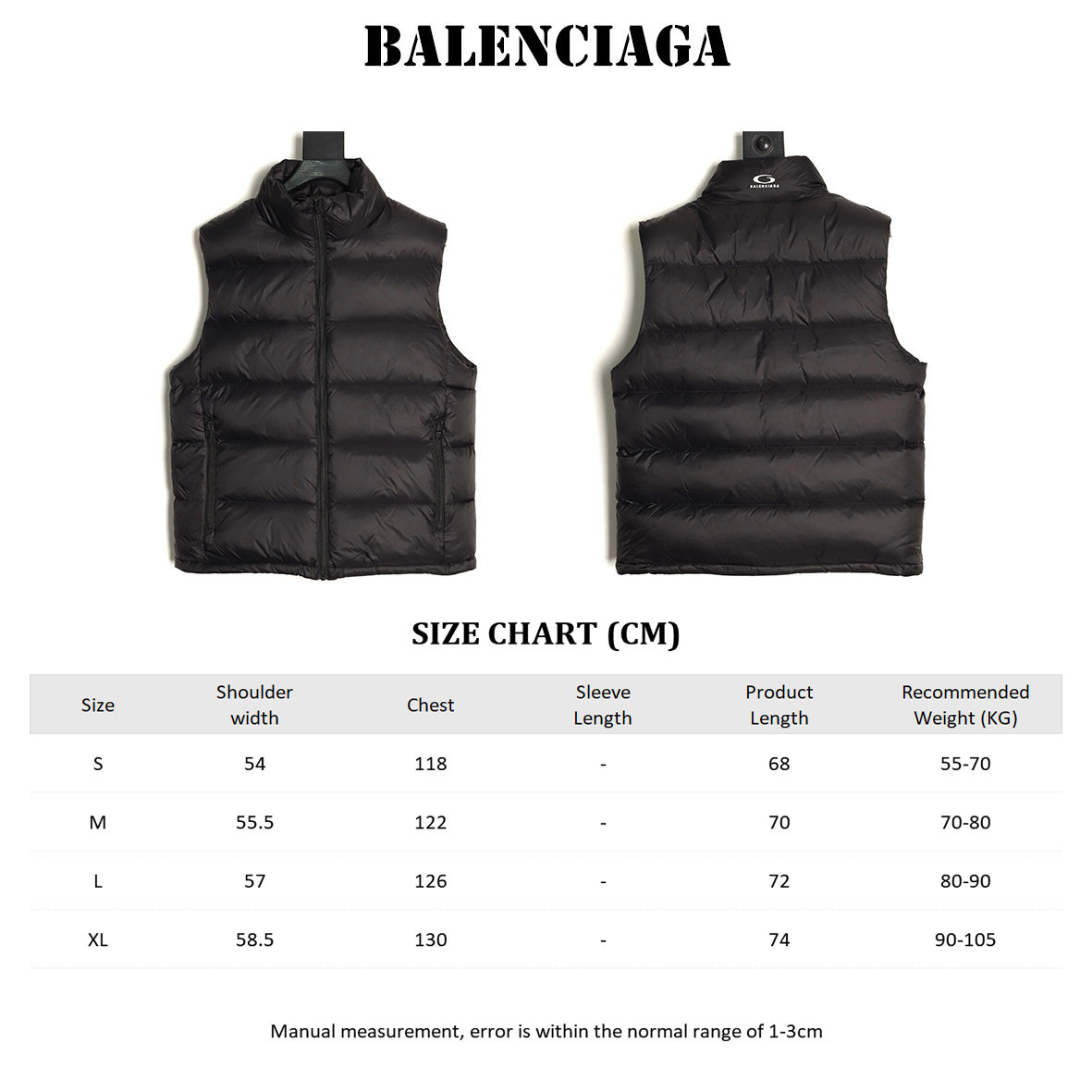 Ba*len*cia*ga blcg puffer vest