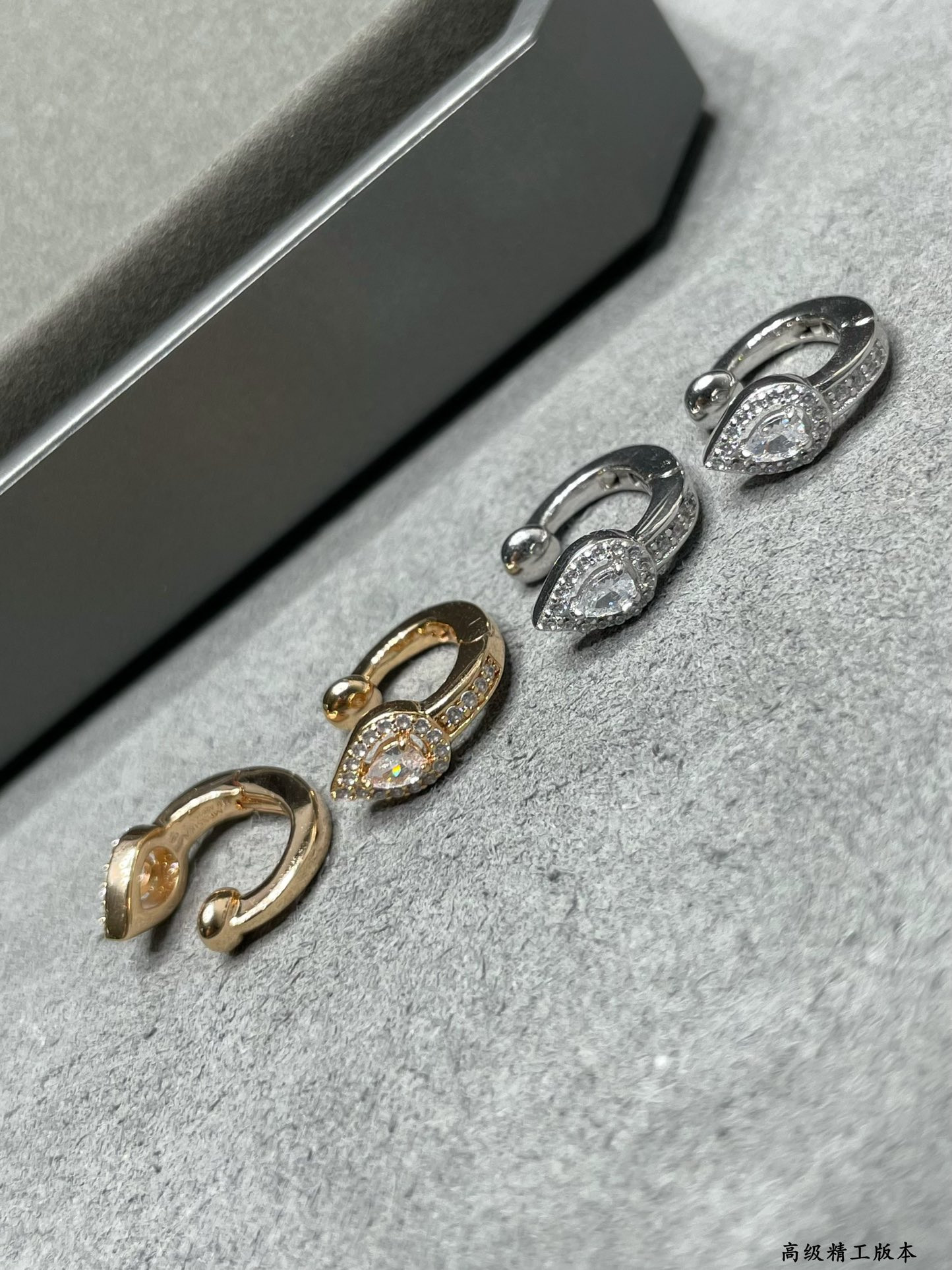 Mes1kaa drop ear clips earrings