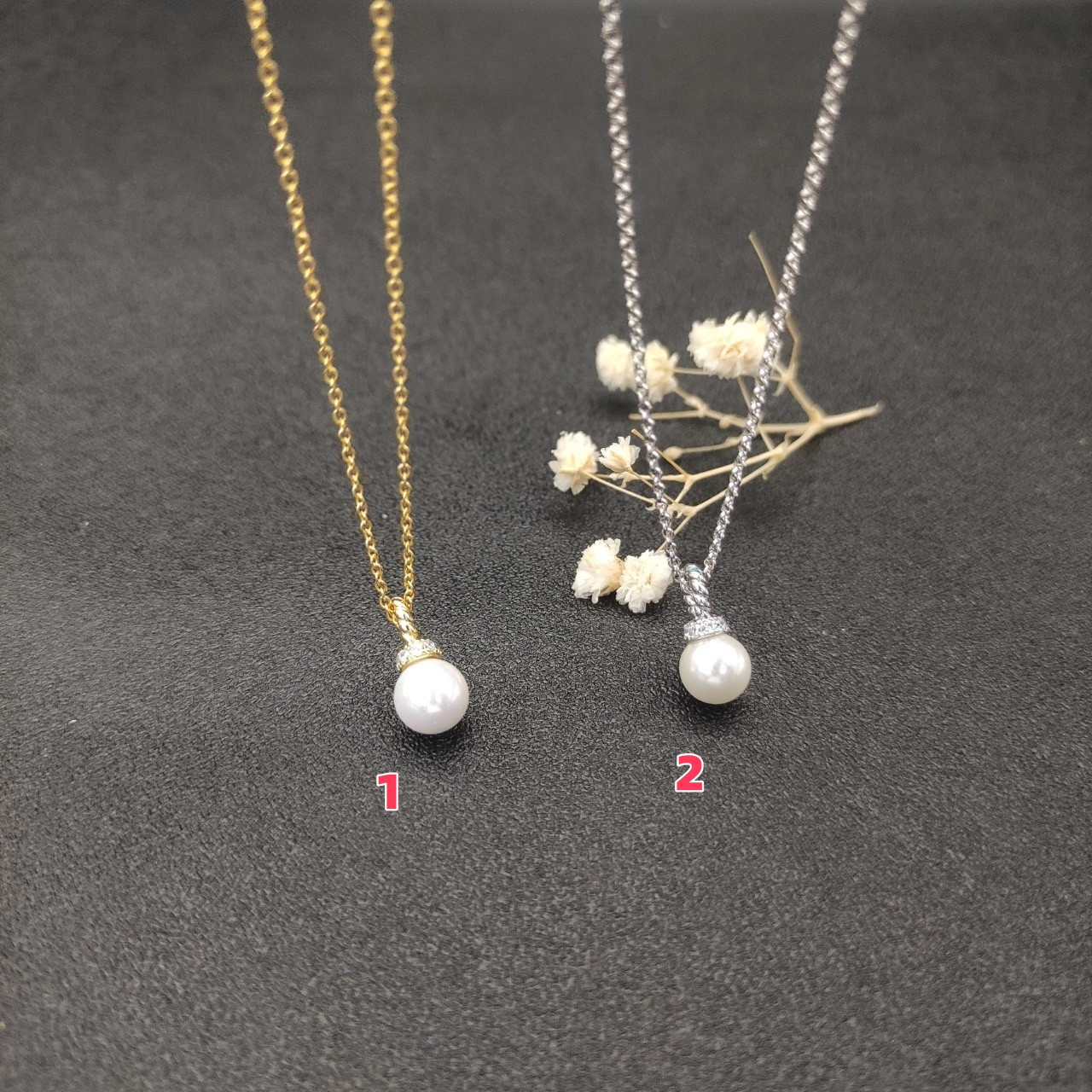 dau1d Yvrm*n 8mm peal necklace(chain length 42+3+3cm delay chain)