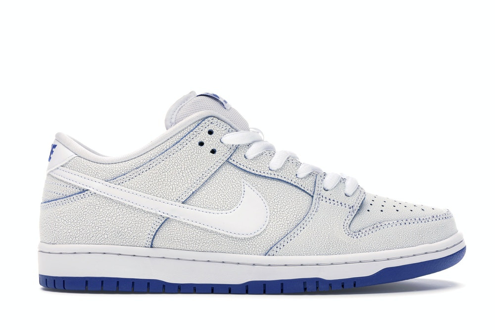 nike sb dunk low preM1vm white game royal