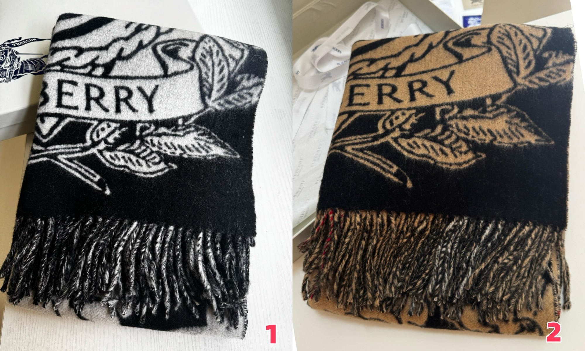 B**rry wide reversible stormy knight scarf 50x210cm